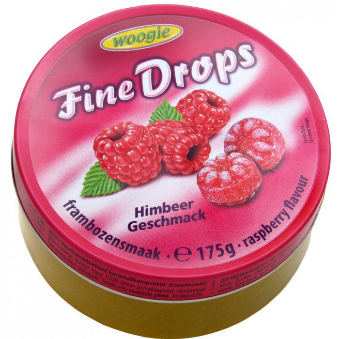Льодяники Woogie Fine Drops малина 200g