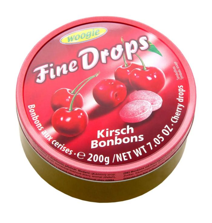 Льодяники Woogie Fine Drops вишня 200g