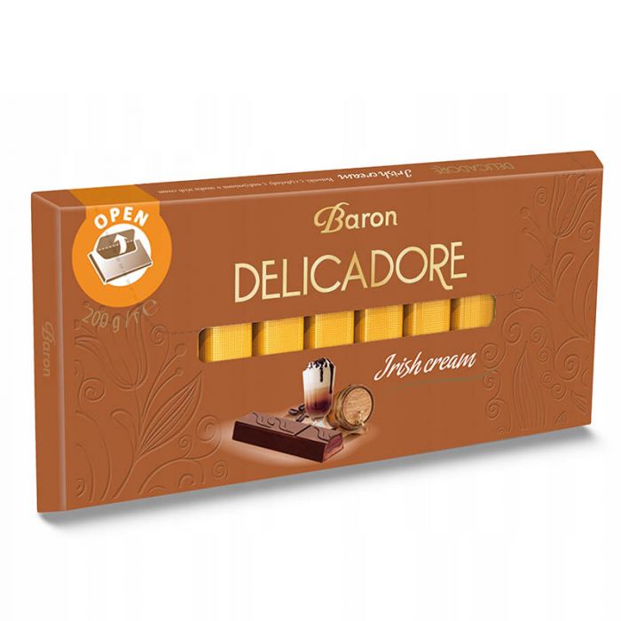 Шоколадні батончики зі смаком ірландський крем Delicadore Irish Cream 200г