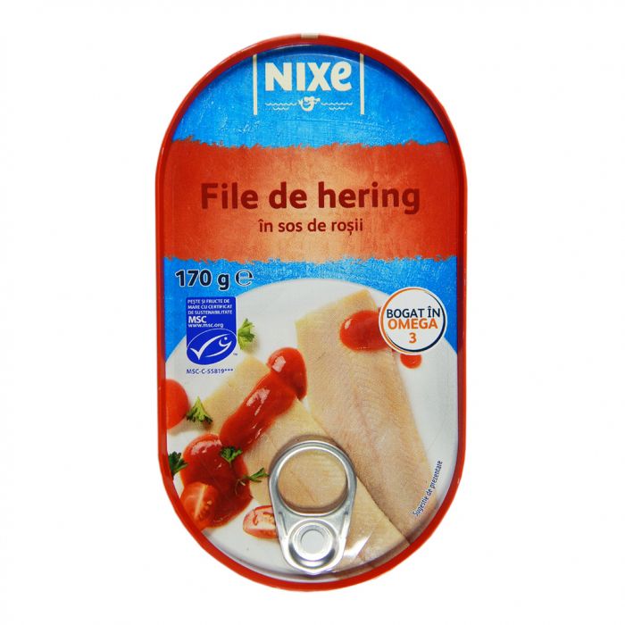 Консервоване філе оселедеця в томатному соусі Nixe 170g