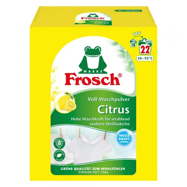 Порошок для універсального прання Frosch Citrus 1,45кг (22 прання)