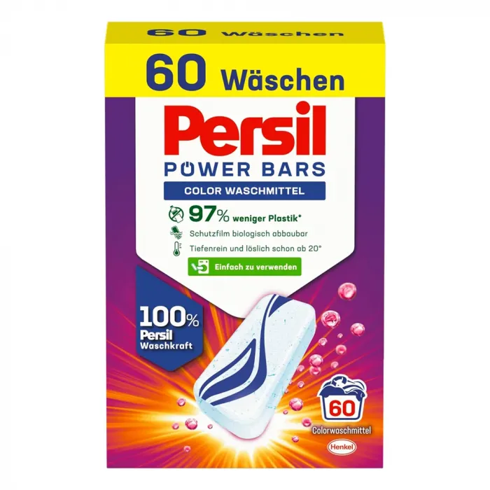 Пресований порошок для прання кольорових речей Persil Color Power Bars, 60 шт