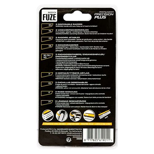 Чоловічий одноразовий станок для гоління Fuze Body-X Stainles Steel Blades 3шт