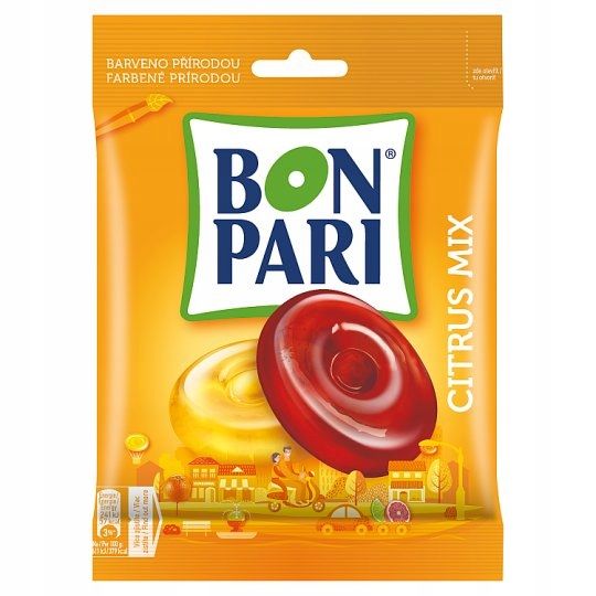 Льодяники зі смаком цитрусових Bon Pari citrus mix 90 г