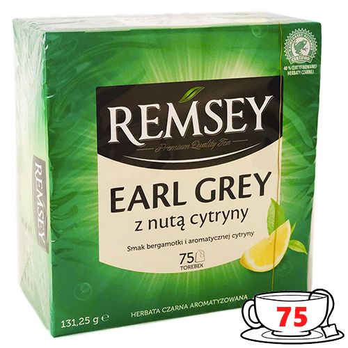Чай чорний Remsey Earl Grey Lemon 75 фільтр-пакетів