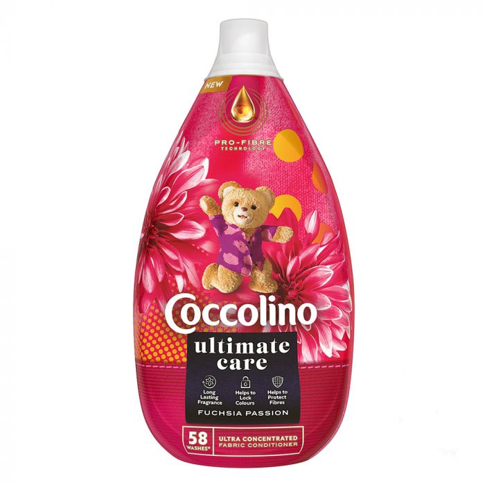 Парфумований кондиціонер для прання Coccolino Deluxe квітка фуксія 870 мл