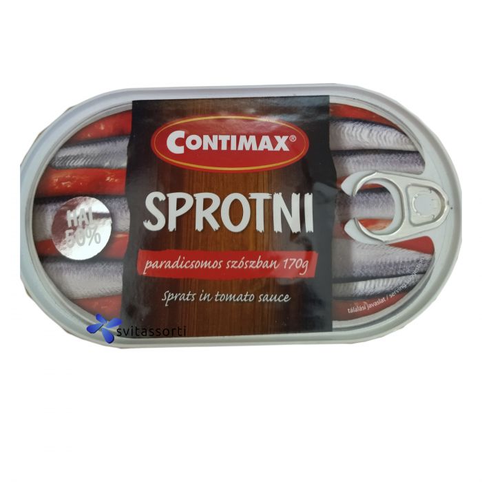 Шпроти в томатному соусі Contimax Fustolt Sprotni 170g