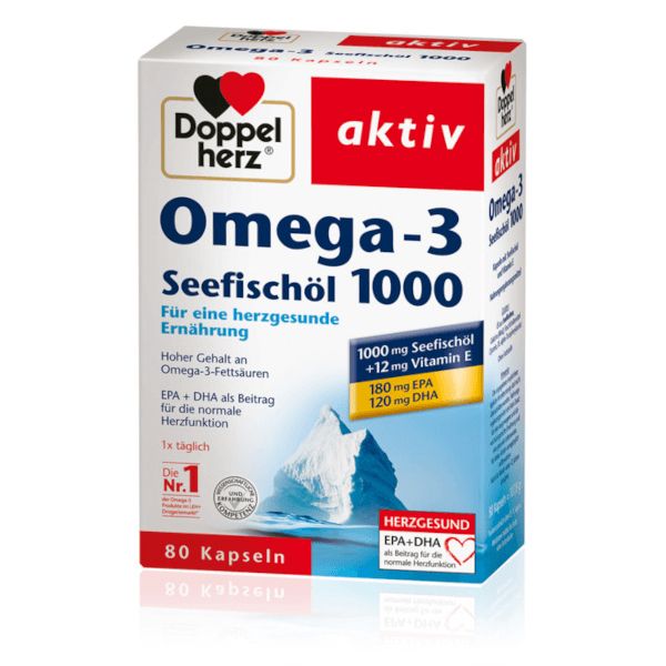 Комплекс Омега-3 в капсулах 1000 DoppelHerz 80 шт