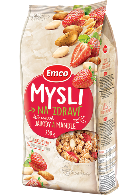 Мюслі Emco полуниця з мигдалем 750 г