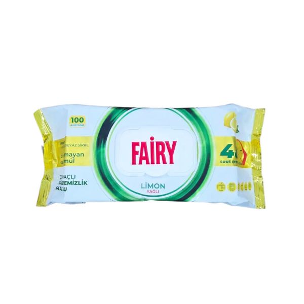 Вологі серветки для прибирання з цитрусовим ароматом Fairy цитрус 100 шт