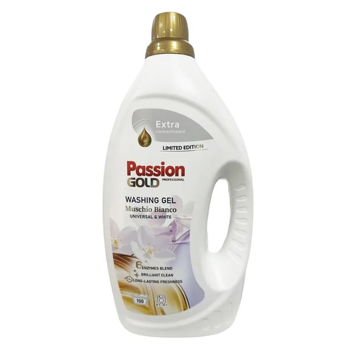 Парфумований гель для прання світлих і білих речей Passion Gold Білий мускус 3,52 л (88 прань)