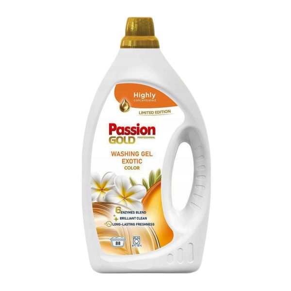 Парфумований гель для прання кольорових речей Passion Gold Квітковий 3,52 л (88 прань)