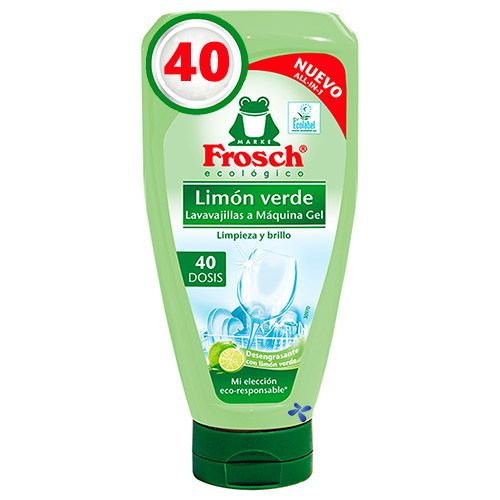 Безфосфатний гель для посудомийки Frosch All in One Lemon 40 циклів миття 