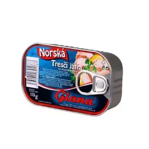 Печінка тріски у власному соку Giana 115 g