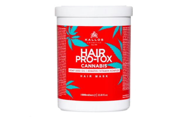 Маска для волосся зміцнююча з конопляною олією Kallos Protox Cannabis 1л