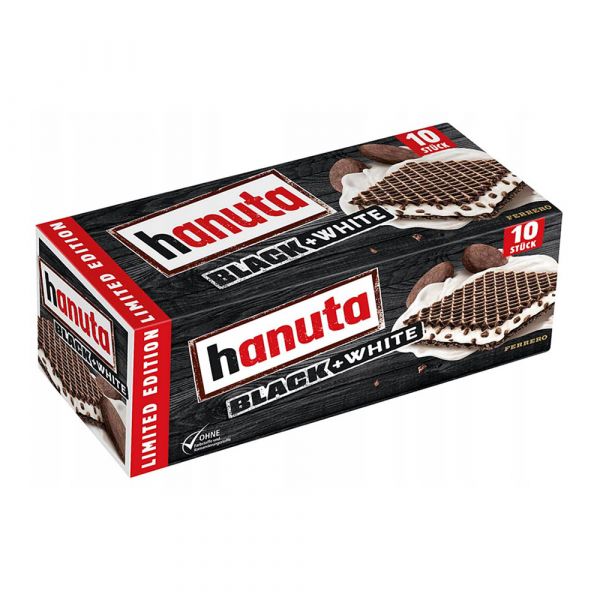 Вафлі Ferrero Hanuta Black & White з з вершковим кремом 10 шт