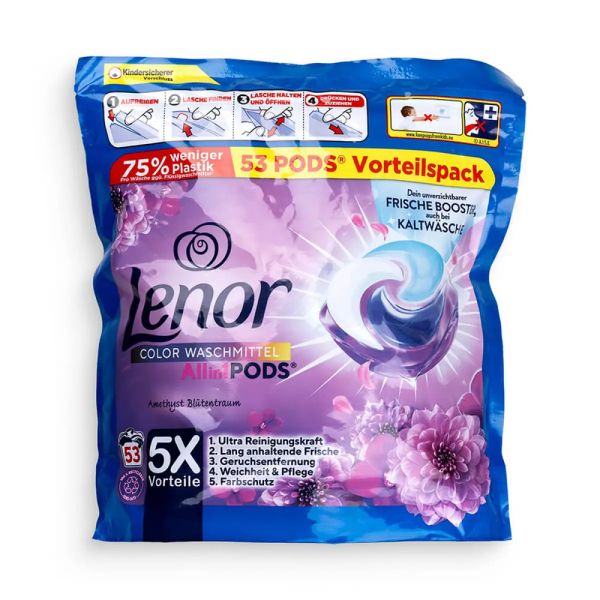 Капсули для прання кольорових тканин Lenor квіткова мрія 53шт