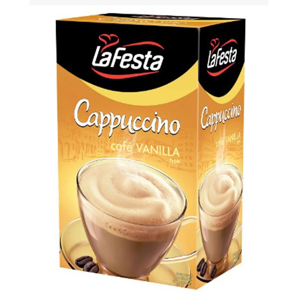 Кавовий напій La Festa Cappuccino зі смаком ванілі 10*12,5 г