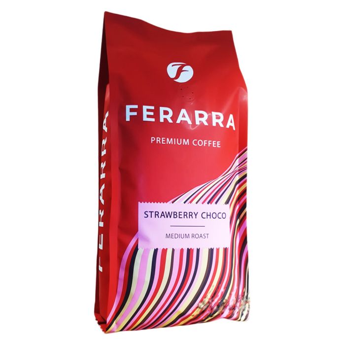 Ароматизована кава в зернах Ferarra полуничний шоколад 1 кг