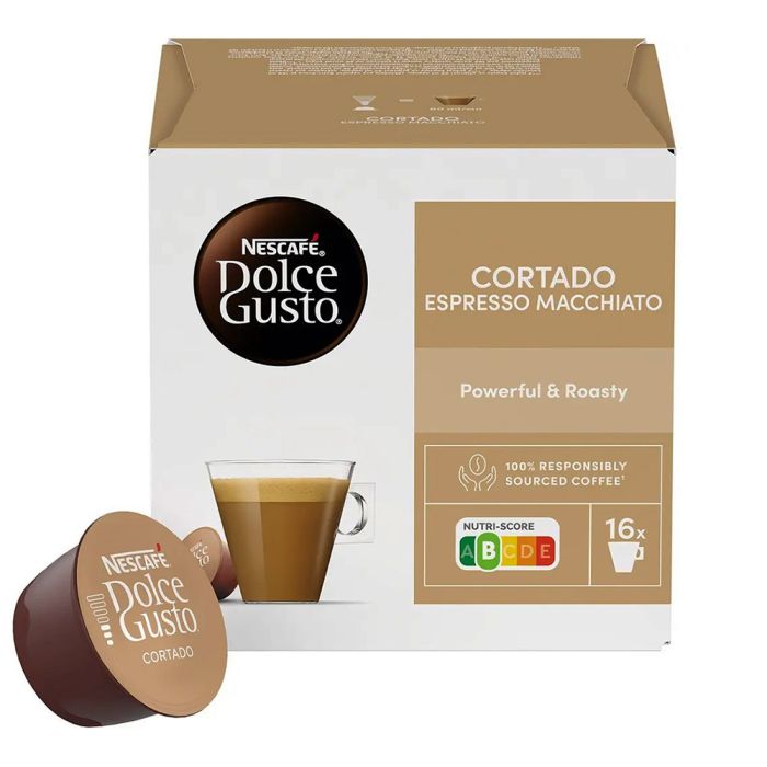 Кава мелена в капсулах Nescafe Dolce gusto Еспресо макіато Кортадо 16 порцій