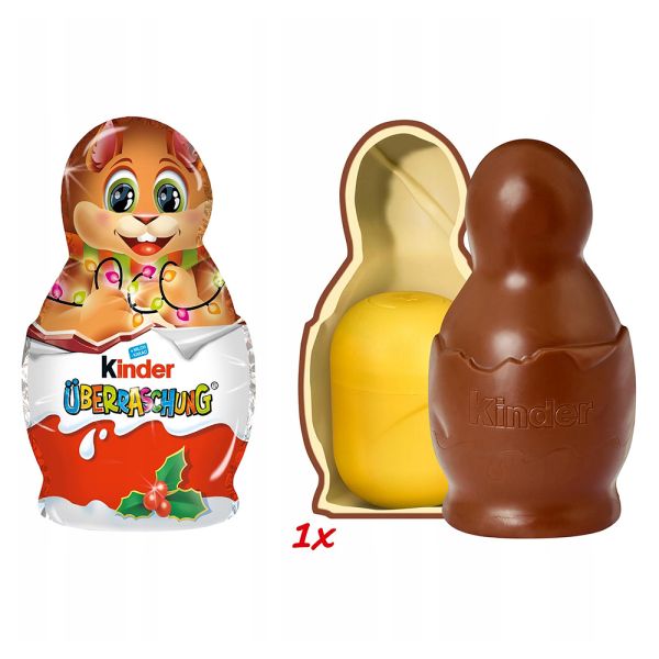 Новорічна фігурка Kinder з яйцем-сюрпризом 36 г