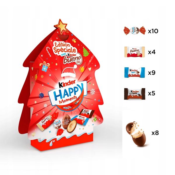 Подарунковий набір цукерок у формі ялинки Kinder Happy moments 234г