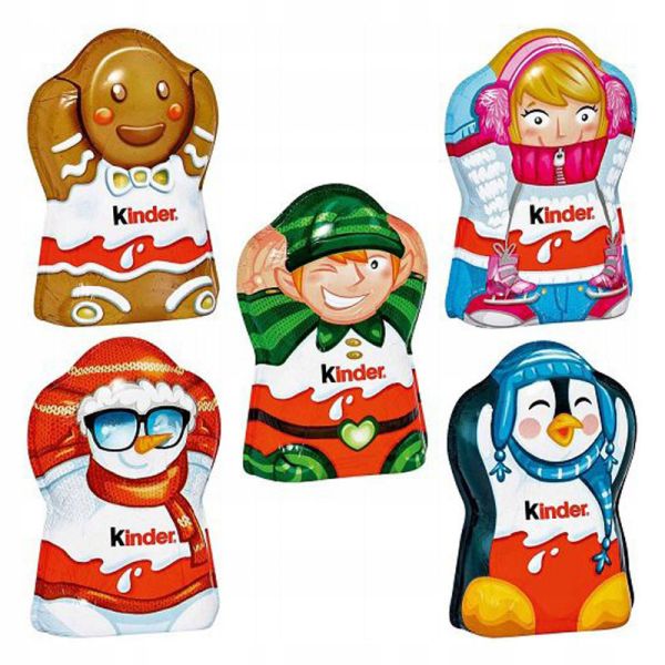 Новорічна фігурка Kinder в молочному шоколаді 35 г