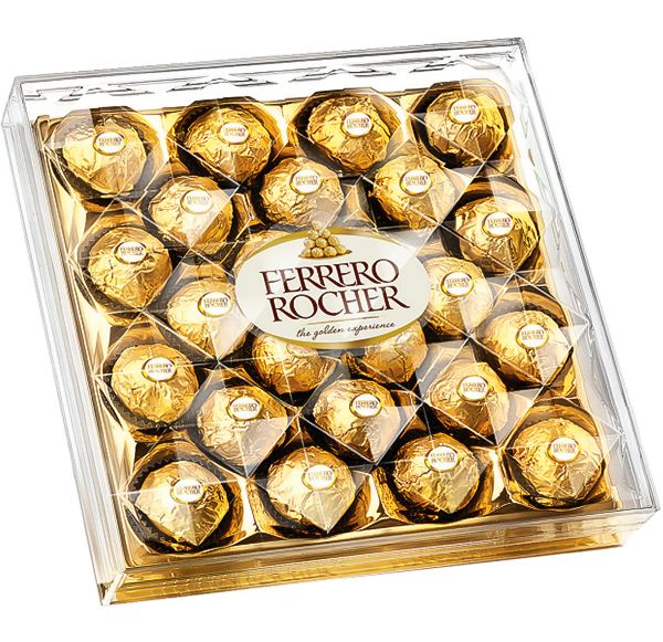 Шоколадні цукерки Ferrero Rocher 300 г (24 цукерки)