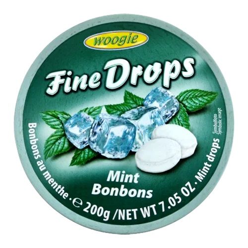 Льодяники Woogie Fine Drops mint м'ятні 200g