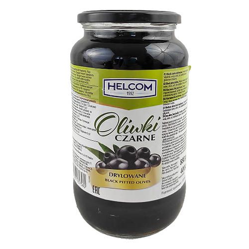 Маслини без кісточок Helcom (HUTESA) Oliwki Czarne 880 г
