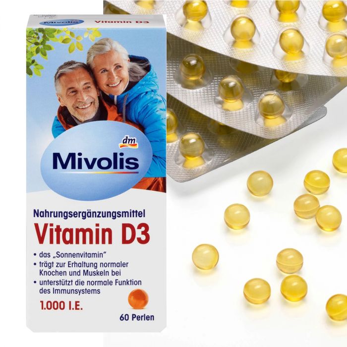 Вітамін D3 для дорослих Mivolis Vitamin D3 60 шт