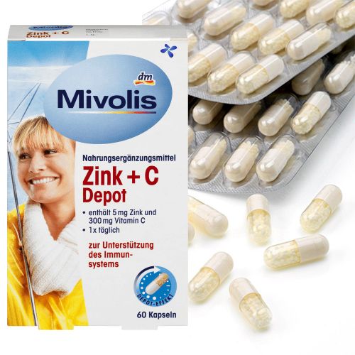 Комплекс вітамінів Mivolis Zink + C Depot 60 шт