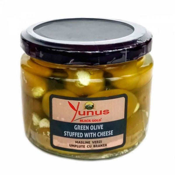 Оливки зелені фаршировані сиром Yunus 290 г