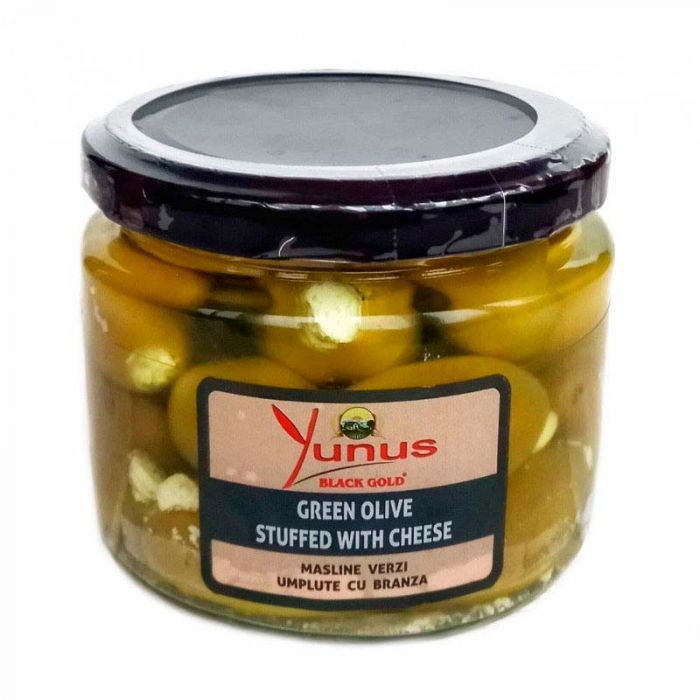Оливки зелені фаршировані сиром Yunus 290 г