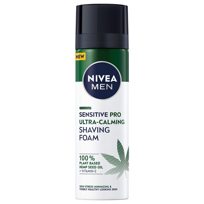 Піна для гоління з олією конопляного насіння Nivea Sensitive Pro 200мл