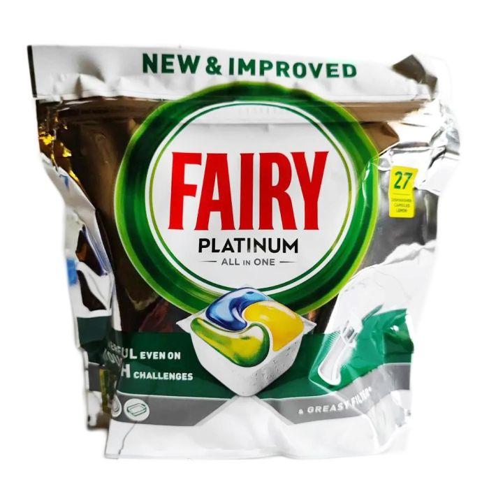 Капсули для посудомийних машин Fairy Platinum All in One Lemon 27 шт
