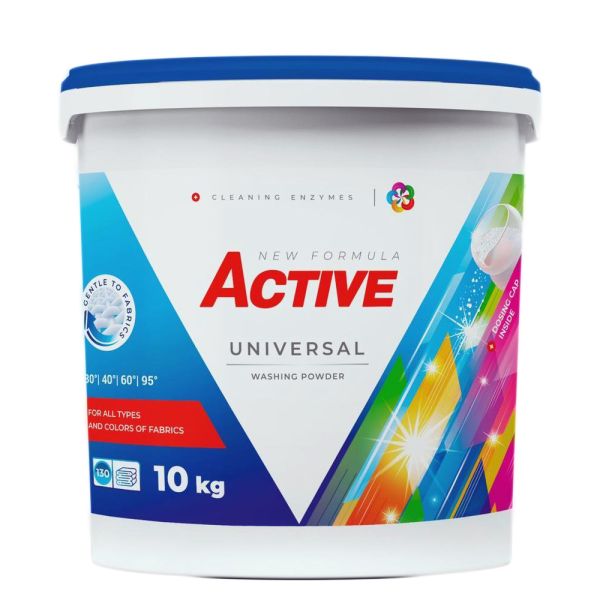 Порошок для універсального прання у відрі Active 10 кг