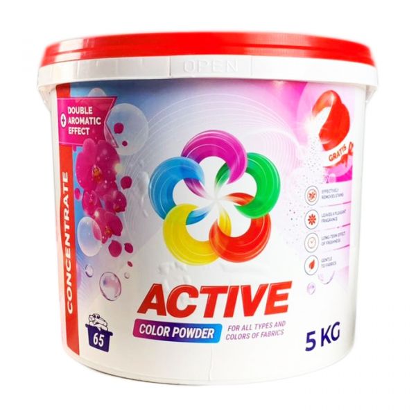 Порошок для універсального прання у відрі Active Color Powder 5 кг