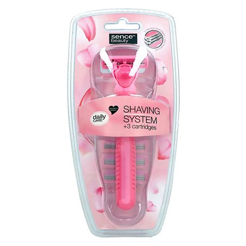 Жіночий станок для гоління Sence Shaving System  +3 змінних картриджа
