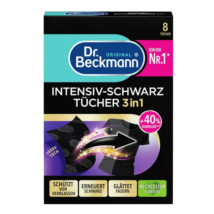 Серветки для відновлення кольору чорних тканин Dr. Beckmann 8 шт