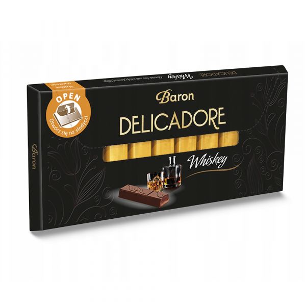 Шоколадні батончики зі смаком віскі Delicadore Whisky 200г