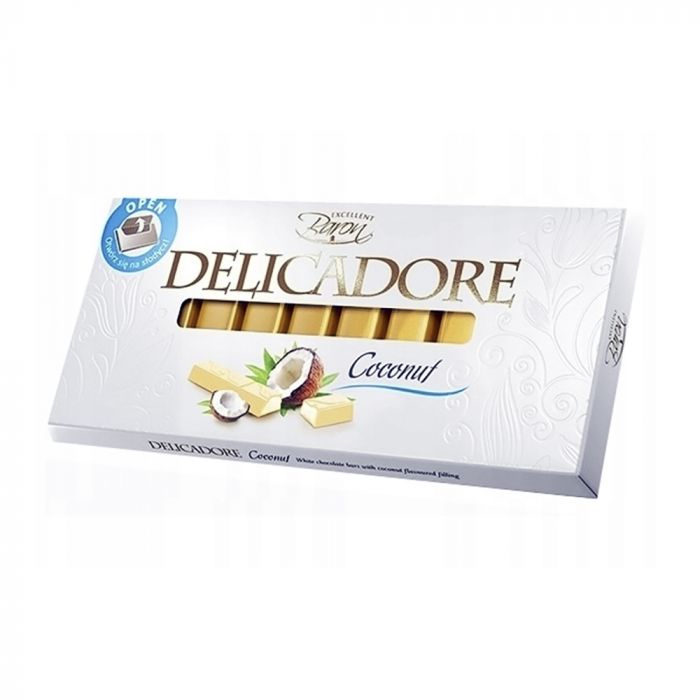 Шоколадні батончики зі смаком кокоса Delicadore Kokos 200г