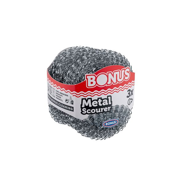 Металеві губки для посуду Bonus Metal Scourer 3 шт