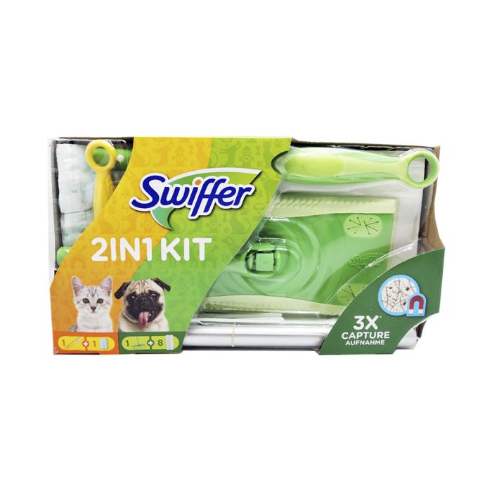 Набір Swiffer швабра, 8 сухих серветок і 1 щітка -магніт