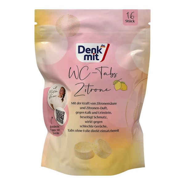 Засіб для видалення сечового каменю з ароматом лимона Denkmit WC Tabs 16 шт