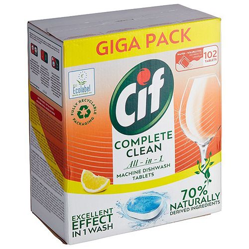 Таблетки для посудомийної машини Cif All in 1 Lemon Complete Clean 102 шт