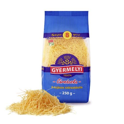 Макарони на основі 8 яєць тонкі спагеті Gyermelyi 250 г