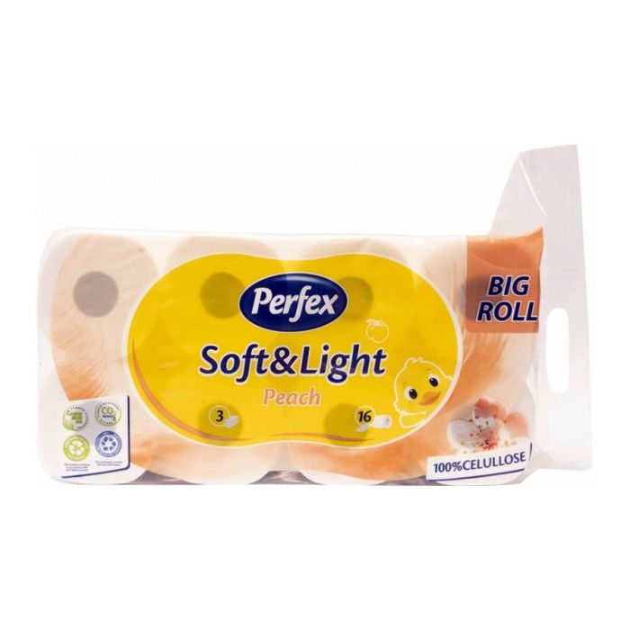 Тришаровий туалетний папір Perfex Soft Light 16 рулонів