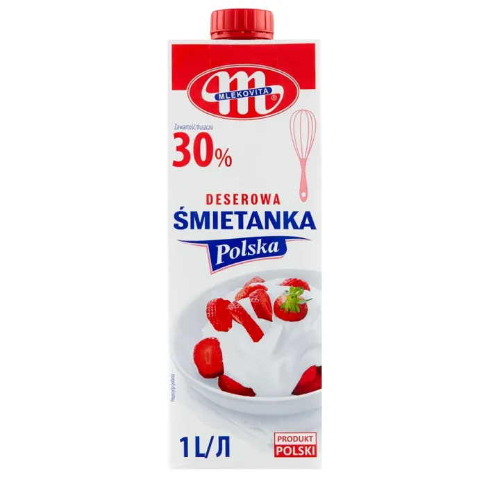Кондитерські вершки Mlekovita Śmietanka 30% 1 L