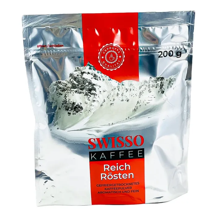 Кава розчинна в пакеті Swisso Kaffe 100% Arabica 200 г
